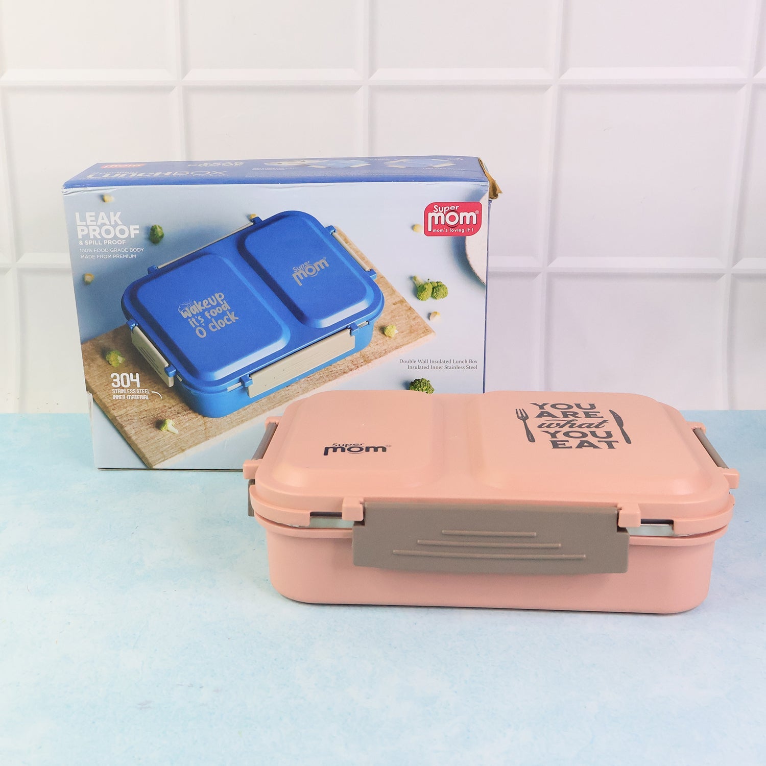 Supermom 2 Partition Stainless Steel Lunch Box Supermom 2 Partition Stainless Steel Lunch Box